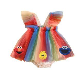 Sesame Street Outfit Elmo Dress Elmo Clothes Cookie Monster Birthday Romper